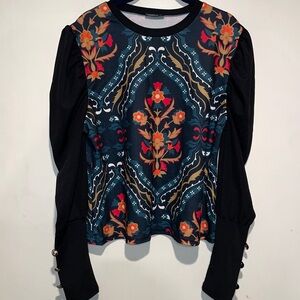 Boho Long Sleeve Top 1XL NWOT